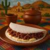 TAPIOCA CARNE DE SOL DESFIADA E QUEIJO