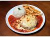 POLPETONE RECHEADO, ARROZ E FRITAS