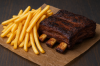 Costela assada com fritas