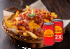 Batata Frita Mccain porção 500g + Cheddar + Bacon + 2 bebidas Lata