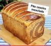 Pão de forma caseiro com massa mesclado