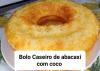 Bolo caseiro de abacaxi com coco 