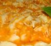 Nhoque de batata doce com frango desfiado e molho especial 500mg