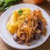300G - ALCATRA EM TIRAS COM CEBOLAS CARAMELIZADAS