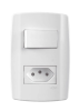 CNJ 1 INT.SIMP+1TOM.10A 250V SLIM ILUMI UN