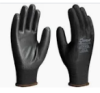 LUVA DE POLIESTER COM PU PRETO UN 