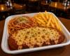 PARMEGIANA DE CARNE C/SPAGHETTE
