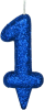 VELA GLITER AZUL AZUL:1