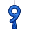 VELA PEROLADA NUMERO 9 AZUL BELLO FESTAS 10X1