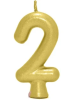 VELA PEROLADA NUMERO 2 DOURADO BELLO FESTAS 10X1