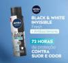 DESODORANTE AEROSOL NIVEA BLACK WHITE INVISIBLE 150ML