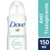 DESODORANTE DOVE AEROSOL SENSITIVE SKIN SEM PERFUME 150ML
