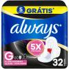 ABSORVENTE ALWAYS NOITE G SUAVE COM ABAS 32 UNIDADES
