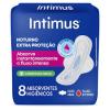 ABSORVENTE INTIMUS NOTURNO SECA COM ABAS 8 UNIDADES