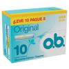 ABSORVENTE INTIMUS OB ORIGINAL MEDIO L10P8 COM 10 UNIDADES