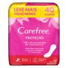 ABSORVENTE CAREFREE PROTEÇÃO ORIGINAL 40 UNIDADES