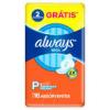 ABSORVENTE ALWAYS P FLUXO MEDIO SECA COM ABAS COM 16 UNIDADES