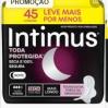 ABSORVENTE INTIMUS NOTURNO COBERTURA SECA COM 45 UNIDADES