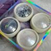 KIT BEAUIFUL NAIL PO CROMADO E FOLHA DE OURO COM 4 UNIDADES 