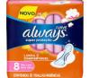 ABSORVENTE ALWAYS P SUAVE COM ABAS 8 UNIDADES