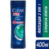 SHAMPOO CLEAR MEN 2EM1 ANTICASPA LIMPEZA DIARIA 400ML