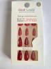 UNHAS POSTICA REAL LOVE BOAS E BELAS 12UN AUTOCOLANTES VERMELHA XUN400