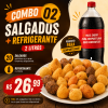 COMBO 02 SALGADOS + REFRI 2 LITROS