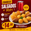 COMBO 01 SALGADOS + REFRI LATA 350ML