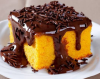 BOLO CENOURA COM CHOCOLATE FATIA