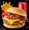  X-BACON + FRITAS+ BEBIDA