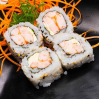 Uramaki de Camarão com Patê de Salmão (4 peças)