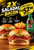 2 x saladas bacon + 1 fritas individual + refrigerante 600ml
