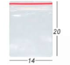 SACO ZIP 14X20 C/50 UN