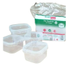 POTE QUADRADO C/ TAMPA 150ML C/10UN PLASTILANIA 
