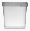 POTE QUADRADO C/ TAMPA 220ML C/10UN PLASTILANIA 