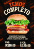 2 COMPLETO + BATATA M COM CHEDDAR E BACON + REFRI 1L