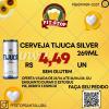 Cerveja Tijuca silver sem glutem lata 269ml