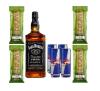 JACK DANIELS 1L / 4 RED BULL / 4 GELO COCO