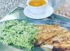 LINGUADO C/ ARROZ DE BROCOLIS E SALADA VERDE
