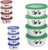 CONJUNTO DE POTE DE PLASTICO REDONDO PRIME COM TAMPA COLORS 4 PECAS 270ML