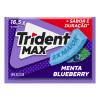 GOMA DE MASCAR MENTA BLUEBERRY ZERO AÇÚCAR TRIDENT MAX ENVELOPE 16,5G 5 UNIDADES