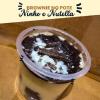 BROWNIE NO POTE - MORANGO E CREME DE AVELA