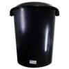 CESTO FECHADO PRETO C/TAMPA PRETA 53L