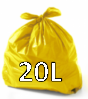 SACO DE LIXO AMARELO 20L C/100UN (MICRA 0,05)
