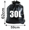 SACO DE LIXO 30L 59X62 C/50UN GUFE