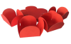 FORMAS P DOCE 4 PETALAS VERMELHO P 50UN