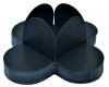 FORMAS P DOCE 4 PETALAS PRETO P 50UN