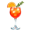 APEROL SPRITZ ( ÁGUA TONICA, ESPUMANTE, RODELAS DE LARANJA E GELO)