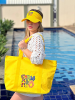 Bolsa praia Farm Rio em lona com viseira    