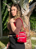 Bolsa  kipling P com detalhes branco 